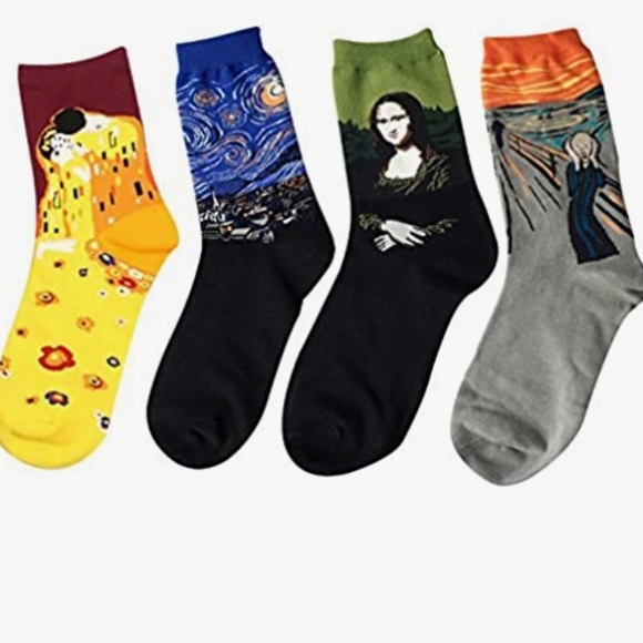 4 Pairs of Art Inspired Socks size 35-40 Gift Set - Picture 2 of 11